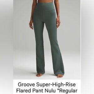 NEW LULU LEMON Groove Nulu Super-High-Rise Flared
Pant Regular GREEN. SIZE 2.